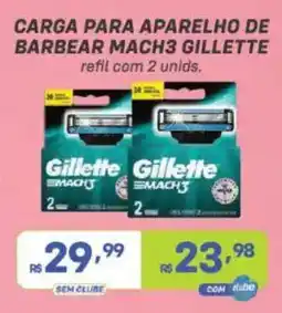 Prezunic carga para aparelho de barbear mach3 gillette oferta
