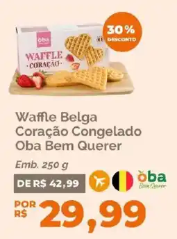 Oba Hortifruti Waffle Belga Coração oferta