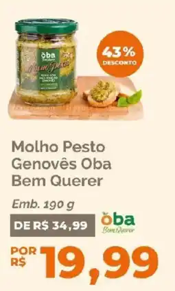 Oba Hortifruti molho pesto genovês oba bem querer oferta