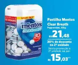 Sam's Club Pastilha mentos clear breath oferta