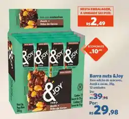 Sam's Club Barra nuts &Joy Zero adição de açúcares, Avelã e cacau oferta