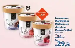 Sam's Club Framboesas, Morangos ou Mirtilos com chocolate oferta