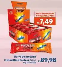 Sam's Club Ovomaltine - barra de proteina protein crisp oferta