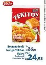 Sam's Club Seara - empanado de frango tekitos oferta