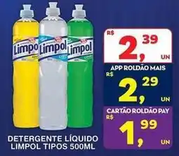Roldão Limpol - detergente líquido oferta