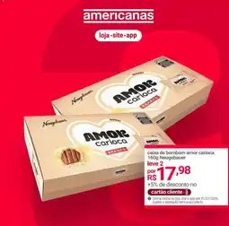 Lojas Americanas Caixa de bombom amor carioca oferta