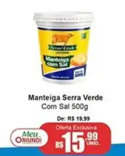 Oriundi Manteiga serra verde com sal oferta