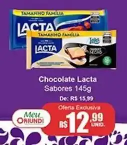 Oriundi Chocolate Lacta Sabores oferta