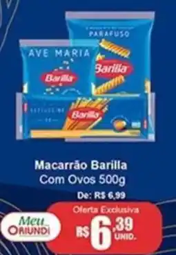 Oriundi Macarrão Barilla Com Ovos oferta