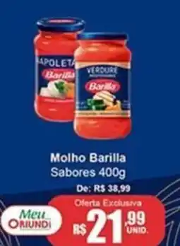 Oriundi Molho Barilla Sabores oferta
