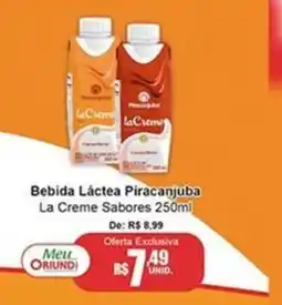 Oriundi Bebida Láctea Piracanjuba La Creme Sabores oferta