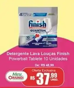 Oriundi Detergente Lava Louças Finish Powerball Tablete 10 Unidades oferta