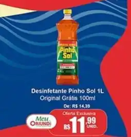 Oriundi Desinfetante Pinho Sol 1L Original Grátis 100ml oferta