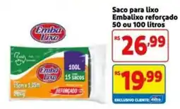Mercado Extra Saco para lixo Embalixxo reforçado oferta