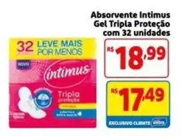 Mercado Extra Absorvente Intimus Gel Tripla Proteção oferta