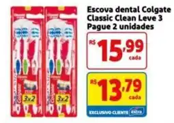 Mercado Extra Escova dental Colgate Classic Clean Leve 3 oferta