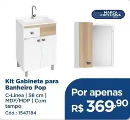 Cassol Kit Gabinete para Banheiro Pop oferta