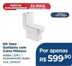 Cassol Kit Vaso Sanitário com Caixa Mônaco oferta