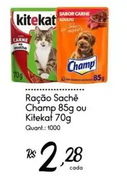Giassi Supermercados Ração Sachê ou Kitekat oferta