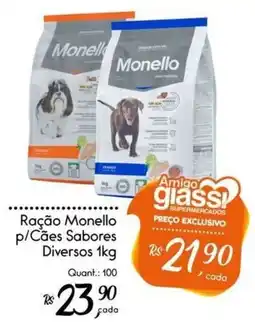 Giassi Supermercados Ração Monello p/Cães Sabores Diversos oferta