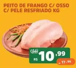 Supermercados Pague Menos Peito de frango c/ osso c/ pele resfriado oferta