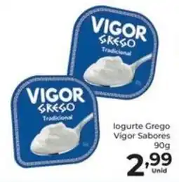 Comercial Esperança logurte Grego Vigor Sabores oferta