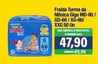 Spani Atacadista Mônica - fralda turma da giga md-80/ gd-68/xg-60/ xxg 50 un oferta