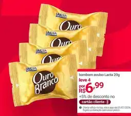 Lojas Americanas Lacta - bombom avulso oferta