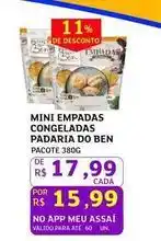 Assaí Atacadista Mini - empadas congeladas padaria do ben oferta