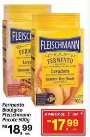 Fort Atacadista Fleischmann - fermento biológico pacote oferta