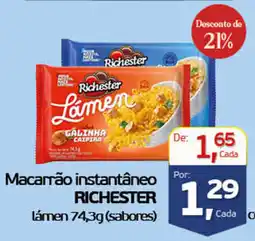 Cometa Supermercados Macarrão instantâneo RICHESTER lâmen oferta
