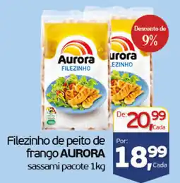 Cometa Supermercados Filezinho de peito de frango aurora sasami oferta