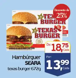 Cometa Supermercados Hambúrguer texas burger oferta