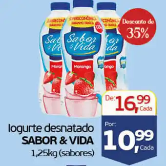 Cometa Supermercados logurte desnatado sabor & vida oferta