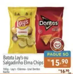 Supermercados Condor Batata Lay's ou Salgadinho Elma Chips oferta