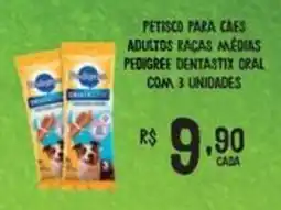 Bahamas Mix Petisco para cães adultos raças médias pedigree dentastix oral oferta