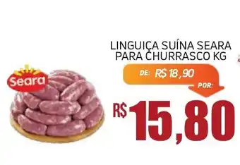Economart Atacadista linguiça suína seara para churrasco oferta