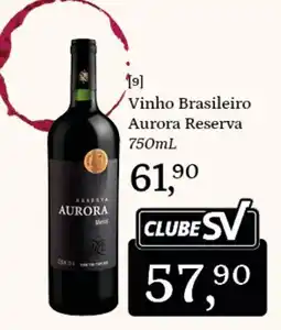 Supermercados São Vicente vinho brasileiro aurora reserva oferta