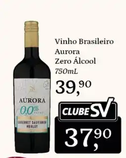 Supermercados São Vicente Vinho Brasileiro Aurora Zero Álcool oferta