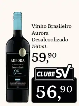 Supermercados São Vicente vinho brasileiro aurora desalcoolizado oferta