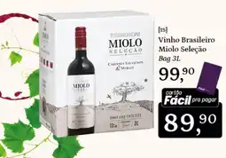 Supermercados São Vicente Vinho Brasileiro Miolo Seleção oferta