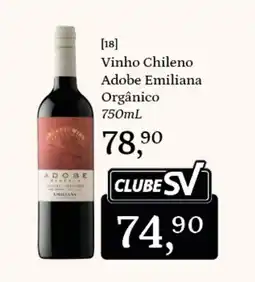 Supermercados São Vicente Vinho Chileno Adobe Emiliana Orgânico oferta