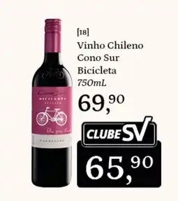 Supermercados São Vicente Vinho Chileno Cono Sur Bicicleta oferta