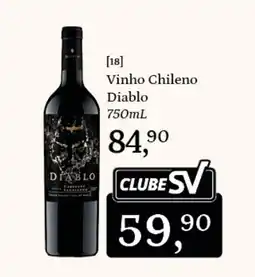 Supermercados São Vicente Vinho Chileno Diablo oferta