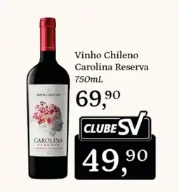 Supermercados São Vicente Vinho chileno carolina reserva oferta