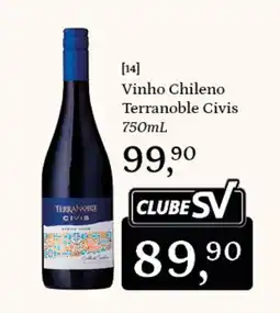 Supermercados São Vicente Vinho chileno terranoble civis oferta