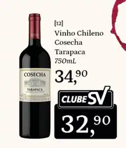 Supermercados São Vicente Vinho chileno cosecha tarapaca oferta