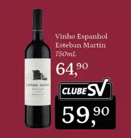 Supermercados São Vicente Vinho Espanhol Esteban Martin oferta