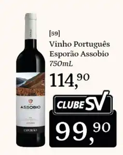 Supermercados São Vicente Vinho Português Esporão Assobio oferta