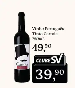Supermercados São Vicente Vinho Português Tinto Cartolta oferta